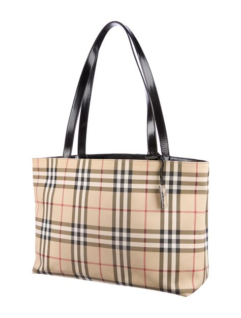 burberry check canvas tote bag|burberry tote bags outlet.